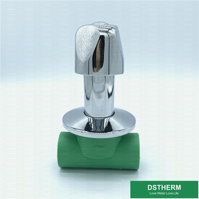 دسته مثلثی پلاستیکی PPR استاپ شیر وزن متوسط ​​نوع کروم آبکاری شده