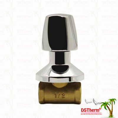 شیر توقف برنجی با روکش کروم، شیر جهانی، سبک آمریکای جنوبی، 1/2 اینچ - 1 اینچ