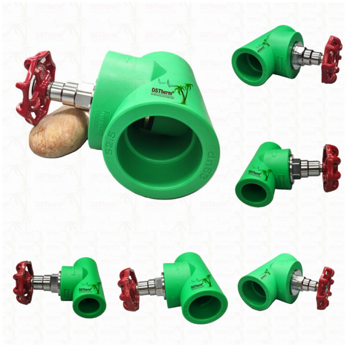 PPR Heavy Duty Stop Valve Globe Valve with adjustable flow, cryogenic treatment, and pass seat test, sizes 20–110mm