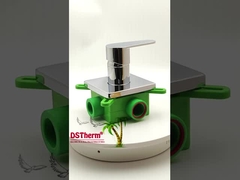 3 راه Ppr مخلوط کننده کروم پوشیده شیر دوش با پانل مربع 20 25mm 2 در 1 خارج