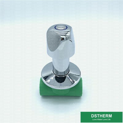 دسته مثلثی پلاستیکی PPR استاپ شیر وزن متوسط ​​نوع کروم آبکاری شده