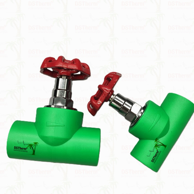PPR سخت وظیفه دریچه توقف گلوب دریچه تنظیم جریان درمان کریوجنیک عبور صندلی تست 20-110mm