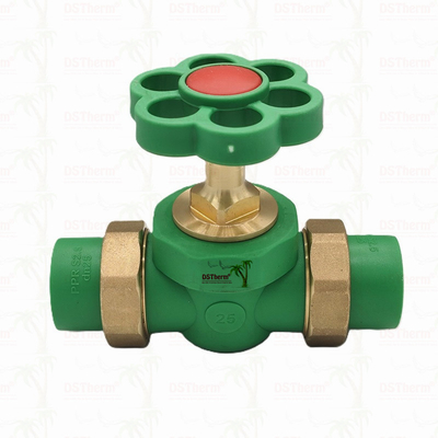 PPR Double Union Ball Valve Exposed Installation مقاومت در برابر خوردگی اندازه سفارشی