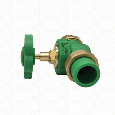 PPR Double Union Ball Valve Exposed Installation مقاومت در برابر خوردگی اندازه سفارشی