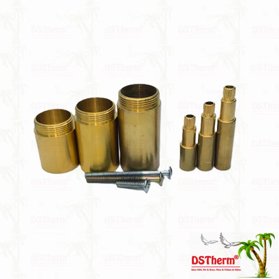 مس / کروم پوشش داده شده دریچه ساقه تمدید آستین 1/2 " - 1" اندازه سفارشی