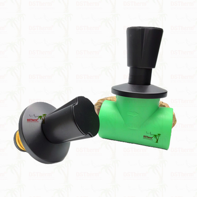 Ppr Black Plated Stop Valve Brass Valve Core Electrophoretic Black Coating اندازه سفارشی شده