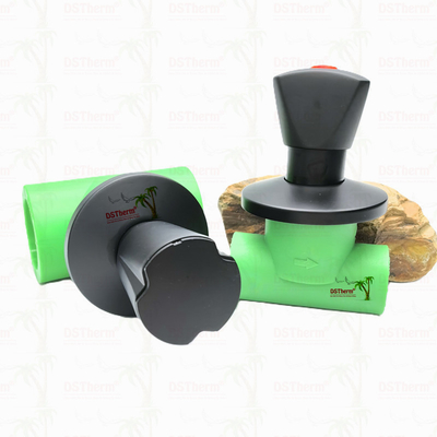 Ppr Black Plated Stop Valve Brass Valve Core Electrophoretic Black Coating اندازه سفارشی شده