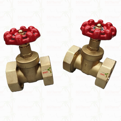 شیر دریچه اتحاد برنج با دستگیره آهن ریخته قرمز جریان بالا 1/2 "-4" اندازه سفارشی