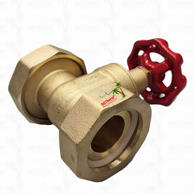 شیر دریچه اتحاد برنج با دستگیره آهن ریخته قرمز جریان بالا 1/2 "-4" اندازه سفارشی