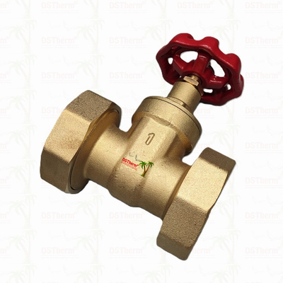 شیر دریچه اتحاد برنج با دستگیره آهن ریخته قرمز جریان بالا 1/2 "-4" اندازه سفارشی