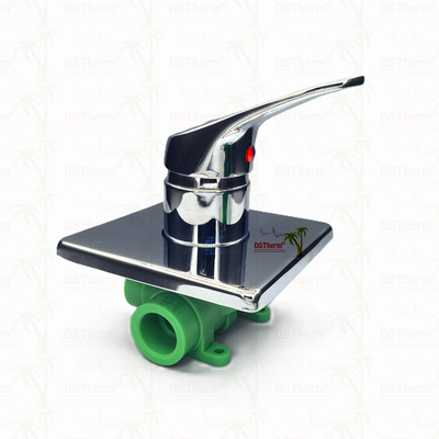سه راه Ppr مخلوط کننده کروم پوشیده شیر دوش با پانل مربع 20-25mm