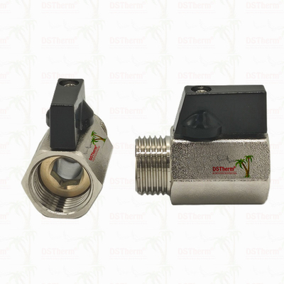 دریچه گلوله ای کوچک نیکل شده برای سیستم لوله کشی 1/2' مقاومت در برابر خوردگی بهره وری فضایی