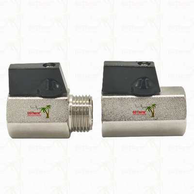 دریچه گلوله ای کوچک نیکل شده برای سیستم لوله کشی 1/2' مقاومت در برابر خوردگی بهره وری فضایی
