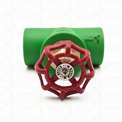 دریچه توقف PPR سیاه با کارتریج رنگ کروم / مس نقره ای ISO 15784 گواهینامه گلوبال 20-110mm