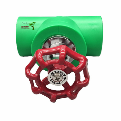 دریچه توقف PPR سیاه با کارتریج رنگ کروم / مس نقره ای ISO 15784 گواهینامه گلوبال 20-110mm