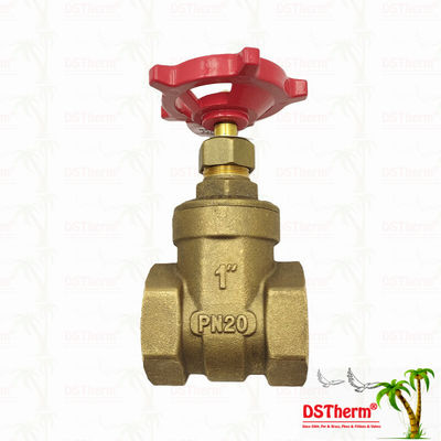دریچه گیت اتحادیه مس با دسته قرمز 1/2 "-2" اندازه سفارشی ضد خوردگی