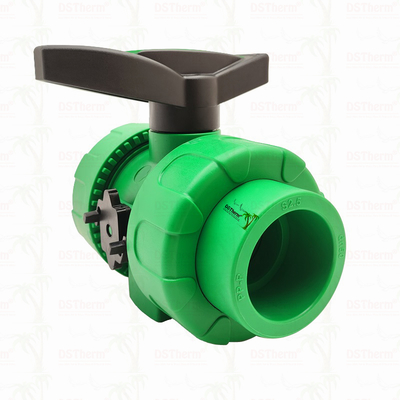 قفل توپ PPR دو قفل توپ با توپ پلاستیکی S2.5 20-63MM لوگو سفارشی