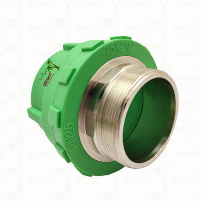 اتصال دهنده رزوه ای نر پلاستیکی PPR اتصالات لوله PPR 75*2 1/2 اینچ اندازه سفارشی