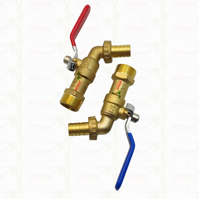 طلا پوشانده کار سنگین کلاسیک دستگیره آهن قرمز Bibcocks آب آب نل شیر آب نل 3/4 "