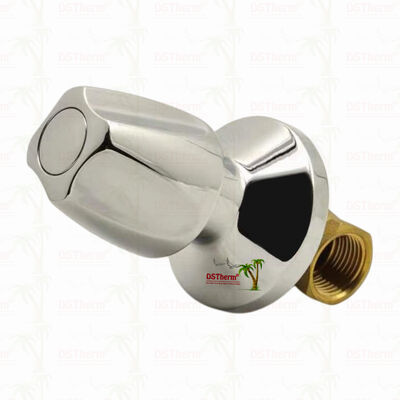 شیر توقف برنجی با روکش کروم، شیر جهانی، سبک آمریکای جنوبی، 1/2 اینچ - 1 اینچ