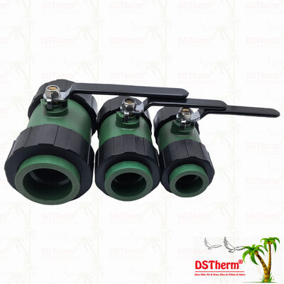 PPR Double Union Ball Valve با دستگیره آهنین توپ مس 20-63MM لوگو سفارشی