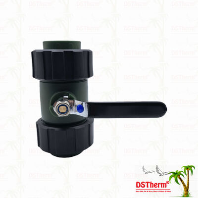 PPR Double Union Ball Valve با دستگیره آهنین توپ مس 20-63MM لوگو سفارشی