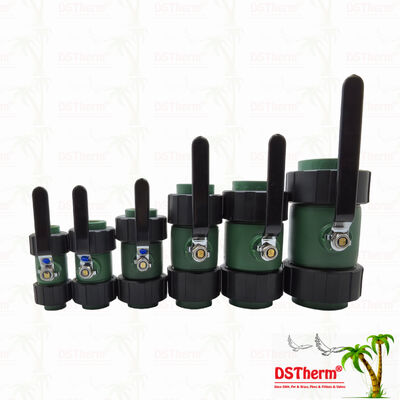 PPR Double Union Ball Valve با دستگیره آهنین توپ مس 20-63MM لوگو سفارشی