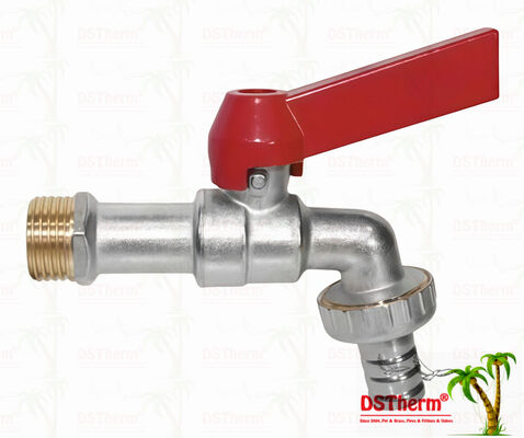 نیکل پوشانده کار سنگین کلاسیک دستگیره آلومینیوم مستقیم Bibcocks آب نل شیر آب نل نل 1/2 "