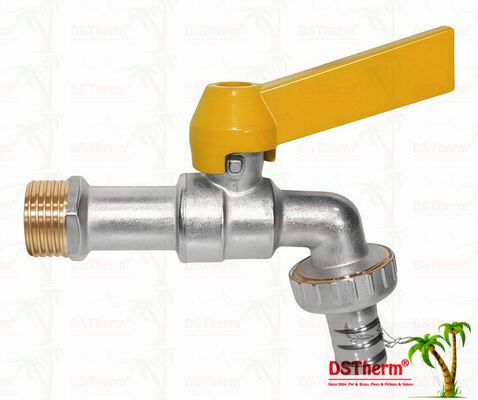 نیکل پوشانده کار سنگین کلاسیک دستگیره آلومینیوم مستقیم Bibcocks آب نل شیر آب نل نل 1/2 "