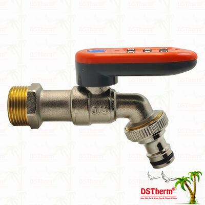 Chrome Plated Lockable Handle Ball Bibcocks New Design Luggage-style mechanical lock 1/2"-3/4"