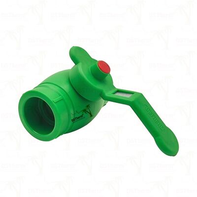 شیر توپی PPR برنجی-شیر توپی با دسته آهنی PN25 20-63 میلی متر قابل تنظیم