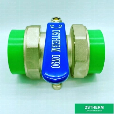 110mm PPR Double Union Ball Valve Full Bore PN25 مقاوم به خوردگی