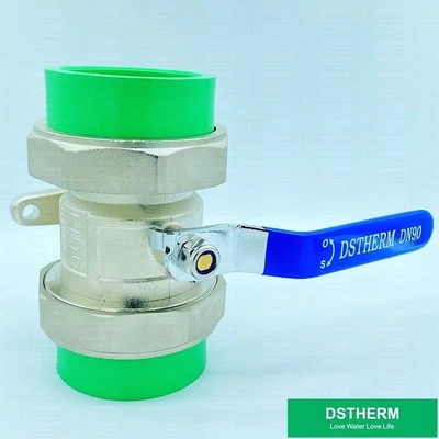 110mm PPR Double Union Ball Valve Full Bore PN25 مقاوم به خوردگی