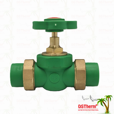 PPR Double Union Ball Valve Exposed Installation مقاومت در برابر خوردگی اندازه سفارشی
