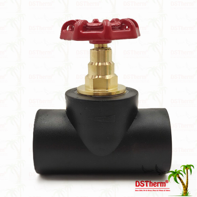دریچه توقف PPR سیاه با کارتریج رنگ کروم / مس نقره ای ISO 15784 گواهینامه گلوبال 20-110mm