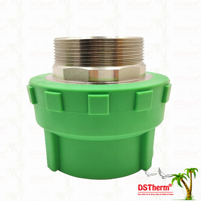 اتصال دهنده رزوه ای نر پلاستیکی PPR اتصالات لوله PPR 75*2 1/2 اینچ اندازه سفارشی