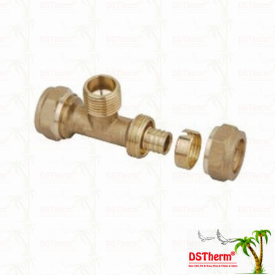 اتصالات برنجی The Threaded Tee Pex اتصالات پیچ نیکل اندود